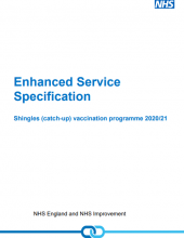 Enhanced Service Specification: Shingles (catch-up) vaccination programme 2020/21
